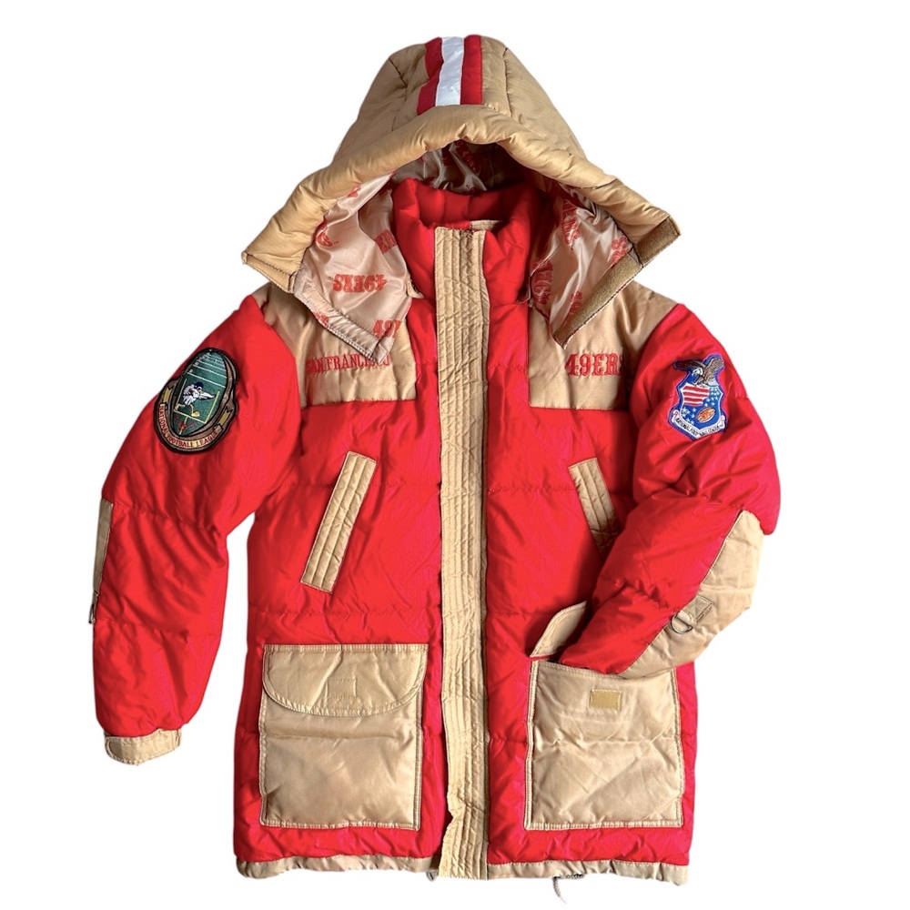 Vintage 80s Triple F.A.T. Goose San Francisco 49ers NFL Down Jacket S-L (Unisex)